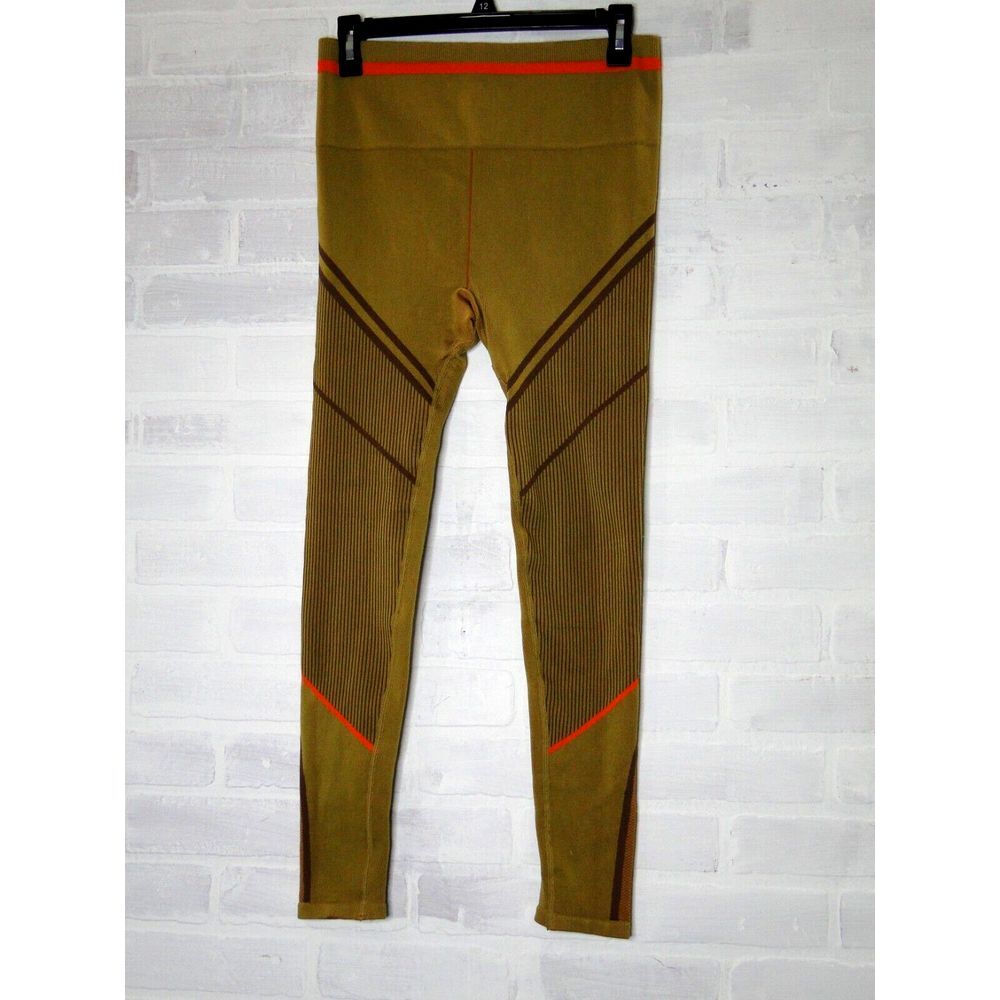 FABLETICS‎ Olive + Brown Sweater Knit High-Waisted Seamless Jacquard Legging L